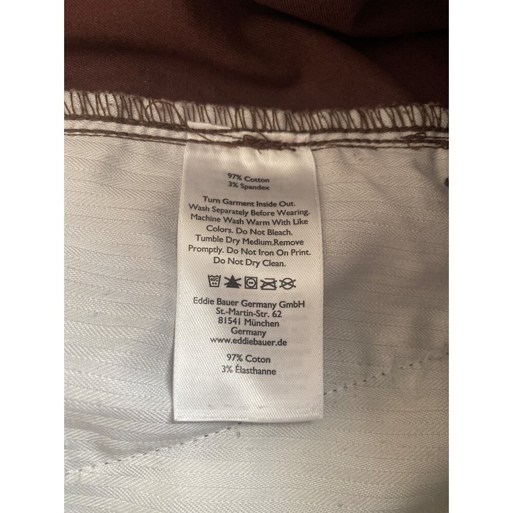 Eddie Bauer Women’s Brown Boyfriend Mid-rise Shorts Size 12 Legend Wash Stretch - Picture 4 of 4